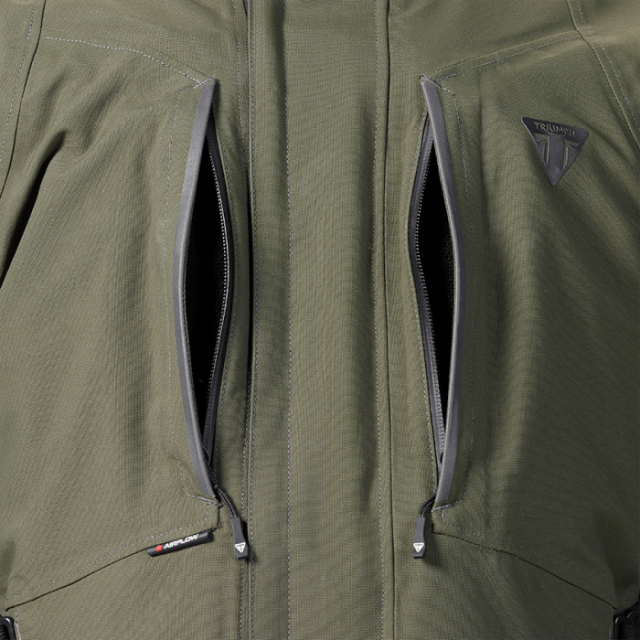 Triumph Motorcycles Leith Waterproof Jacker Khaki MTPS21404 | eBay